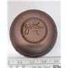 Image 5 : Clay pot, 3” incised decoration, signed with hummingbird, turtle, 70 and “Mohawk Pottery”