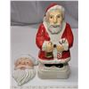 Image 1 : Paper mache Santa and Santa Chalkware face