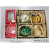 Image 1 : Box of 4 large Christmas ornaments and Mikasa crystal Bell of Joy ornament