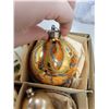 Image 3 : Box of 4 large Christmas ornaments and Mikasa crystal Bell of Joy ornament