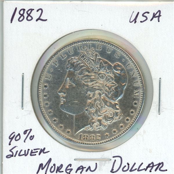 1882 90% Silver Morgan Dollar