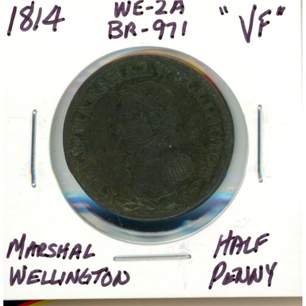 1814 Marshall Wellington Half Penny