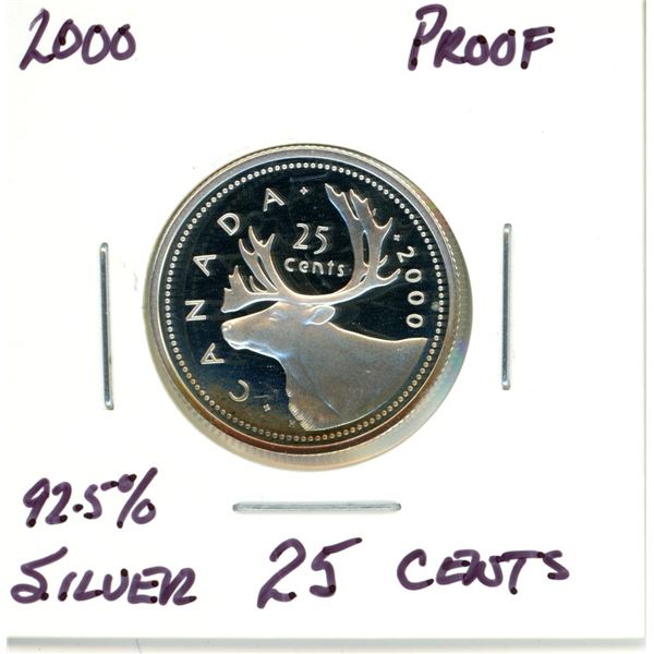 2000 .925 Silver Proof 25 Cents From Proof Set