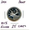 Image 1 : 2000 .925 Silver Proof 25 Cents From Proof Set
