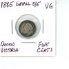 Image 1 : 1885 Small 5 over 5 Victoria 5 Cent