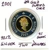 Image 1 : 2001 .925 Silver Proof Two Dollars From Proof Set