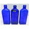 Image 1 : 3x Cobalt blue bottles