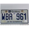 Image 1 : Quebec license plate