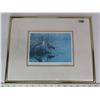 Image 1 : 14.5" x 11.5" Geese In Spring picture (broken glass) signed Don Li-Leger