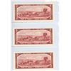 Image 2 : Lot of 3 Consecutive Serial Number 1954 Modified Portrait $2. Lawson-Bouey signatures. V/G Prefix. B