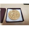 Image 2 : Saint Francis of Assisi gold-plated bronze medal. Massive 65mm medal. Lord Make Me an Instrument of 