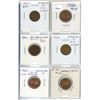 Image 1 : Lot of 6 Canadian Small Cent Errors & Varieties. Includes Hanging Dates from Die Clashes, Harp, Re-E