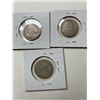 Image 3 : 1902, 1909, 1918 Canada Quarters 25 Cents, .925 Silver