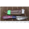 Image 2 : Damascus Steel Knife W/ Sheath