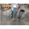 Image 1 : 3 Metal Garbage Cans & 3 Metal Pails