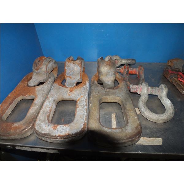 3 6-10 Ton Erection Anchors & 3 Clevis's