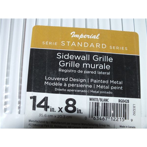 13 Baseboard Grille & 1 Side Wall Grille