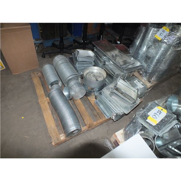 Assorted Pallet Of Ducting Pipe Caps & Ducting Ends