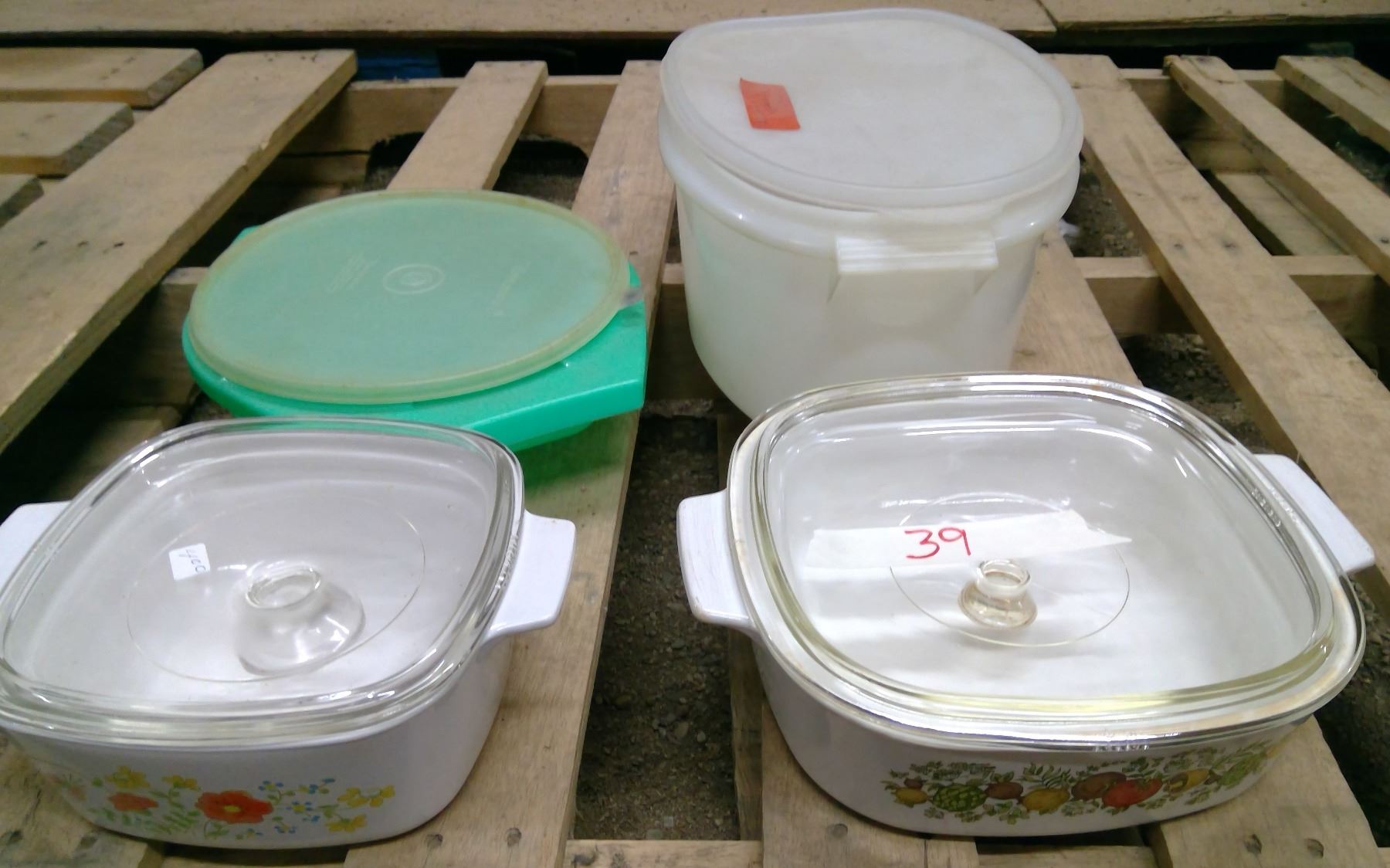 Tupperware and Pyrex containers
