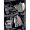 Image 1 : Tote of Misc items ( drill, headlights, come along, tools and misc.)