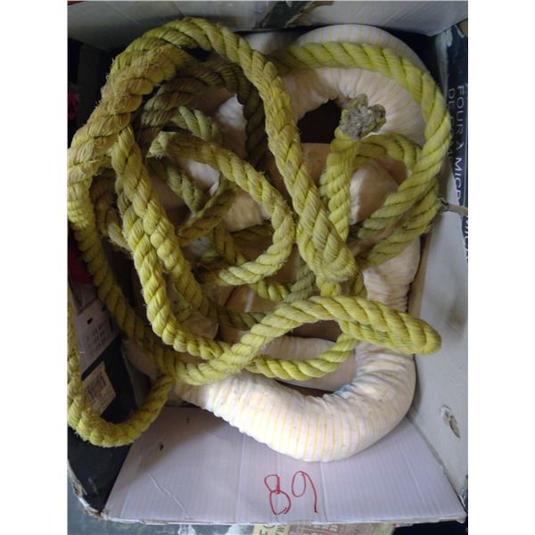 Box of rope and hazmat chemical barriers