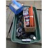 Image 1 : Tote of assorted tools and supplies