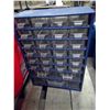 Image 3 : Tote of misc tools and supplies and storage unit