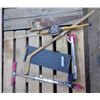 Image 1 : Scooter, hockey stick (kids), saw, tray, steel line fishing rod
