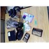Image 1 : Misc lot of markers, sunglasses, cap, knife holder, cheque book cover, wallet, salton and pot