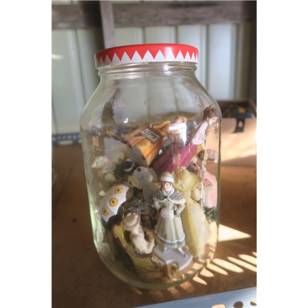 Jar of Avon Ceramic Figures