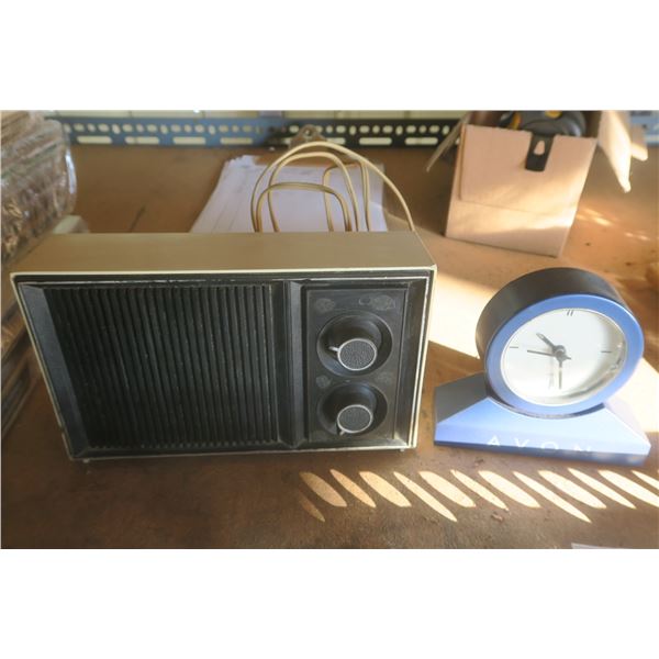 Vintage Radio and Avon Clock