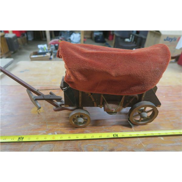 Vintage Intricate Wooden Cart Lamp - Needs New Wiring