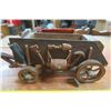 Image 3 : Vintage Intricate Wooden Cart Lamp - Needs New Wiring