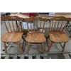 Image 1 : 3 Wooden Chairs
