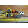 Image 1 : 14" Pipe Wrench, Puipe Cutter, 3 Measuring tapes and 4 Utility Knives