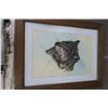 Image 1 : Wolf Picture in Frame - 22"x28"