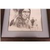 Image 2 : Grey Owl Picture in Frame - 13.5"x16"