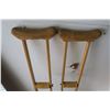 Image 2 : Pair of wooden Crutches