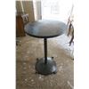 Image 1 : Round Side Table with Metal Base - 17.5"W x28.5"H