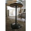 Image 3 : Round Side Table with Metal Base - 17.5"W x28.5"H