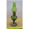 Image 1 : Green Glass Oil Lamp