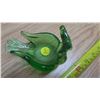 Image 5 : Decorative Lot, Horse Statue, Windmill, Green Glass Owl Dish