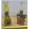 Image 1 : 2 Decorative Oil Lamps House and Telephone