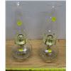 Image 1 : Pair of Glass Coal Oil Lamps