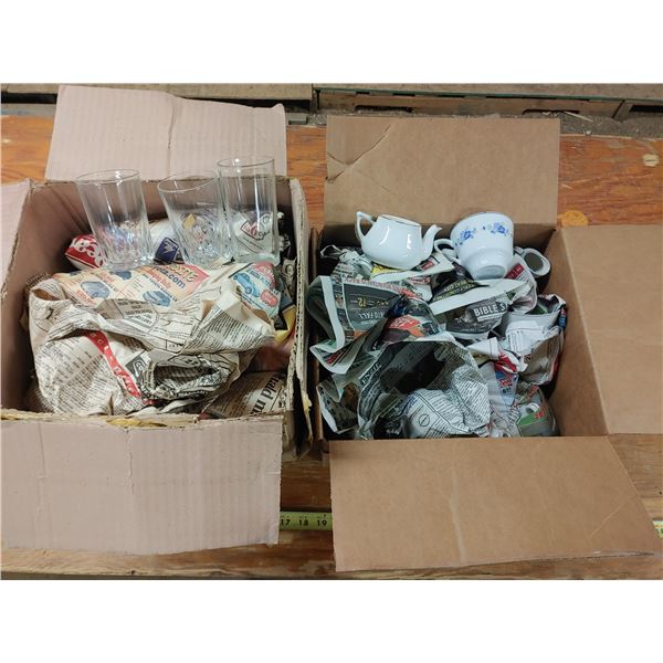 2 Boxes of Misc. Cups and Glasses