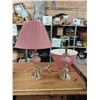 Image 1 : Pair of Pink Table Lamps