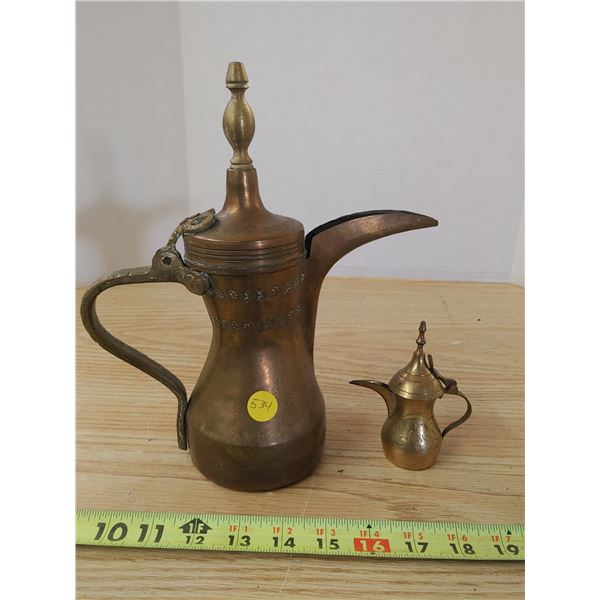 2 Antique Middle Eastern Style Coffee Pot