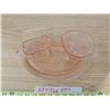Image 2 : Pink Glass Tray and Creamers