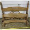 Image 2 : Single Bed Headboard, Footboard, and Frame - Ships Wheel Theme, Headboard has Damage