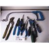 Image 1 : hack saw/assorted screw drivers/pliers